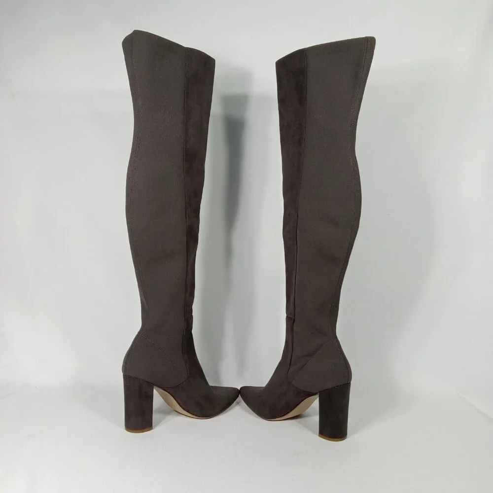 STEVE MADDEN 'Everley' Over The Knee Boot In Gray Womens Size 9 M